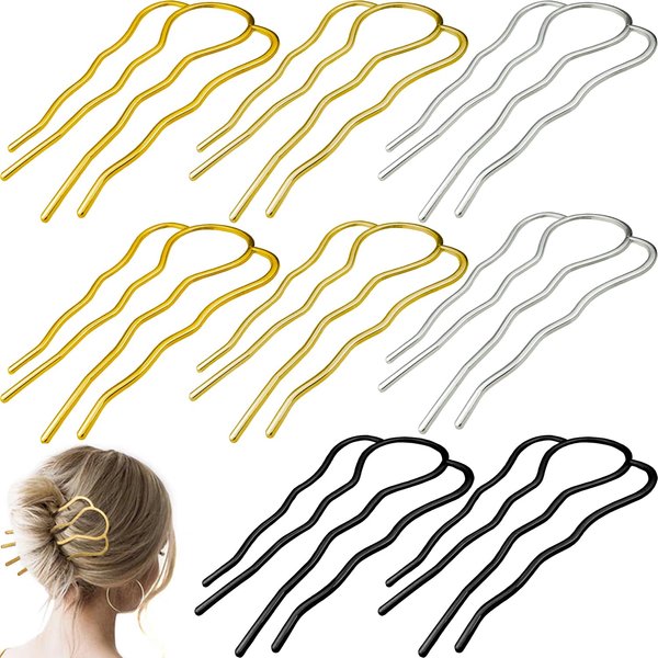 Hair Clips for Women, 8 Pack U-Shaped Styling Pins and Accessories for Wedding Buns and Updos