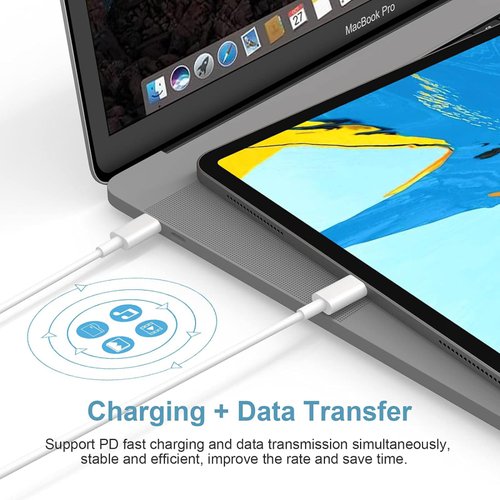 Tek Styz PRO 2Pack USB-C 50W/5A Compatible with Xiaomi Mi Note 10 for 5Gbps Data and Hi-Powered Charging Cable (White 1.5M/5ft)