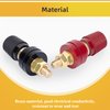 MARSTEK 8PCS 1/4" Pure Brass Junction Posts,M6 Screws Remote Battery Connector Terminal - Perfect for Welding Machines and Voltage Stabilizers (Red & Black)