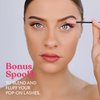 Silly George Pop-On Lashes Placement Tool + Spoolie - Precision DIY Cluster Lash Extension Tweezers & Eyelash Fluffing Tool, 2-Piece Set