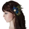 Peacock Feathery Hair Clip, Cute Retro Carnival Party Hairpin, Wedding Dance Party Hair Accessory, Bridesmaid Gift Peacock Accessory(size:10-15cm)