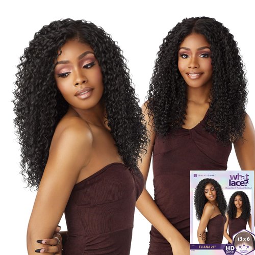 Sensationnel What Lace 13x6 Wigs - Human Hair Blend ELIANA 20-inch Cloud 9 synthetic with preplucked hairline- Whatlace HHM ELIANA 20 inch (COLORMELTCARAMEL)
