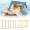1:12 Wooden Dollhouse Handrail Dollhouse Mini Simulation Dollhouse Handrail Furniture, Doll House Wooden Furniture Decoration Accessory