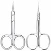 2 Pack Cuticle Scissors and Grooming Scissors Extra Fine for Manicure and Pedicure, Curved Blade Precise Pointed Tip Grooming Kit for Eyebrow, Eyelash, Trim Nail and Dry Skin