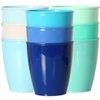 Youngever 8 Ounce Kids Cups, 9 Pack Kids Plastic Cups, 8 Ounce Kids Drinking Cups, Toddler Cups, Cups for Kids Toddlers, Unbreakable Toddler Cups (Coastal Colors)