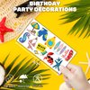 100 PCS Funny Summer Pool Temporary Tattoos Sticker Hawaiian Beach Tropical Luau Birthday Party Decorations Favors Supplies Gifts Girls Boys Baby Showers Prizes Cute Tattoo School Reward Themed