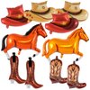 10 Pcs Western Balloons, Western Cowgirl Cowboy Party Balloons,Cowgirl Bachelorette Party Decorations Cowgirl Boot Hat Horse Foil Balloons for Western Rodeo Birthday Party Supplies