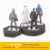 FIGURESLAB Star Was Black Series 6 inch Action Figure Stand, 1/12 Scale Original Support Display Feet Stands with Peg, Figures Toy Organizer Bases Holder Accessories - Multi-Pegs - Square - 32Packs