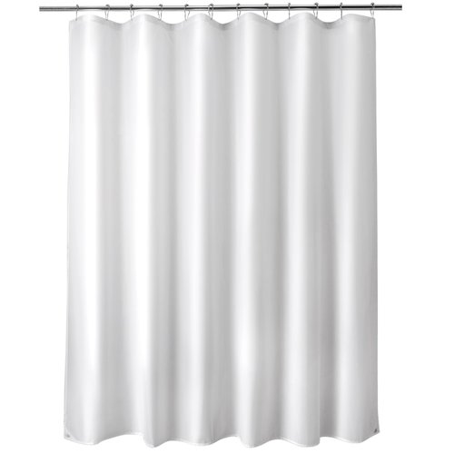 Titanker Waterproof Fabric Shower Curtain Liner Washable, Cloth Shower Curtain Liner with Magnets, White Shower Liner Soft Fabric, Lightweight Shower Curtain Liner, 70x72 Inches