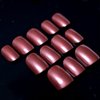 CoolNail Red Wine False Nails Tips Solid Color Square Full Cover Nail Tips Artificial False Fake Nails DIY Salon