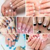 YUXIANLB 24 Sheets French Manicure Nail Stickers, 24 Designs French Tip Nail Guides Stickers, Self-Adhesive Nail Decals Manicure Kits for DIY Decorations for Nail Art Decoration Stencil Tools