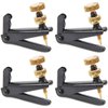 KAIY Violin Fine Tuners for 4/4-3/4 Violin, Stainless Metal String Spinner Adjuster, Nickel Plated Anti Rust, 4 Pcs Black/Gold