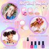 Pretend Makeup for Toddlers, Kids Pretend Makeup Kit for Girls Fake Makeup Toys with Cosmetic Bag, Play Makeup for Little Girls Age 3 4 5 6 7 Christmas Birthday Gifts Toys (Fake Makeup)