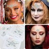 Face Gems, 6 Sheets Face Jewels Stick On, 30g Chunky Glitter, Rhinestones Noctilucent Stickers Temporary Tattoos-Eye Body Euphoria Makeup Rave Clothes Carnival Festival Outfit (3Luminous)