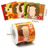 Haooryx 300pcs Fall Hedgehog Make A Face Stickers Scene Roll, Make Your Own Hedgehog Decorative Sticker Mixed and Match Self-Adhesive DIY Autumn Theme Sticker for Thanksgiving Scrapbook Laptop Decals