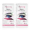 Beauty7 Eyebrow Wax Strips Kit Facial Wax Strips Hair Removal Eyebrow Shaper at Home Waxing 24 Strips 4 Calming Oil Wipes for Sensitive All Skin Types Women (2 Set of Eyebrow Wax Strips)