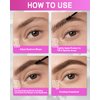 Eyebrow Gel Set with Brow Tool-Waterproof Black Tinted Eye Brow Gel & Clear Brow Setting Glue,Longlasting Brow Tinting Gel Brow Filler for Eyebrows,Thanksgiving Eyebrow Makeup Gift Kit for Women-01+05