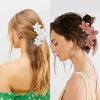 Canitor Flower Claw Clips for Women Flower Hair Clips for Thick Thin Hair Cute Hair Clips Hawaiian Plumeria Flower Clip Summer Beach Hair Accessories Teen Girl Gifts Trendy Stuff