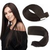 Sassina Tape in Hair Extensions Double Sided Skin Wefts Tape in Remy Human Hair Extensions Natural Black Seamless Skin Weft Tape in Extensions 20Pcs 50g per set 14inch #1B