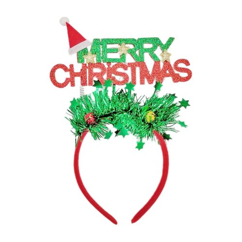 JUTTIRA Merry Christmas Headbands Christmas Hat Hair Band Xmas Headdress, Snow White Headbands Xmas Hair Hoop Red Green Head Bopper, Santa Headpieces Princess Headwear For Women Girls