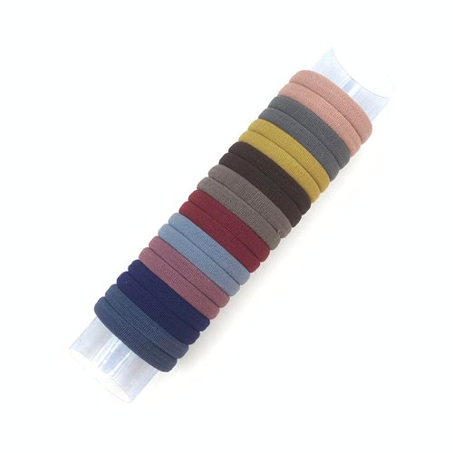 20 Pcs Canned Seamless Rubber Bands High Elasticity Durable Towel Rings Soft No Hair Damage Ponytail Clip Hair Bands For Thick Hair Ladies and Girls