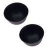 lasenersm 2 Pieces Rubber Facial Mask Mixing Bowl Facemask Bowl Mud Mask Mixing Bowl DIY Skin Care Mixing Tool for Lady Women Home Beauty Salon Use, Black