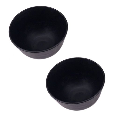 lasenersm 2 Pieces Rubber Facial Mask Mixing Bowl Facemask Bowl Mud Mask Mixing Bowl DIY Skin Care Mixing Tool for Lady Women Home Beauty Salon Use, Black