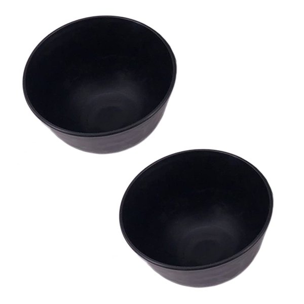lasenersm 2 Pieces Rubber Facial Mask Mixing Bowl Facemask Bowl Mud Mask Mixing Bowl DIY Skin Care Mixing Tool for Lady Women Home Beauty Salon Use, Black