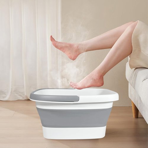Foldable Foot Bath Basin, Collapsible Foot Soak Tub, Multifunction Plastic Basin with Handles,Foot Tub for Soaking Feet
