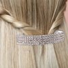 4 Pieces Rhinestone Barrette Glitter Hair Tie Metal Spring Hair Clip Crystal Ponytail Holder Headband Women Wedding Hair Accessories Birthday Mother's Day Gift for Women