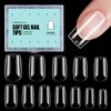 TOMICCA Short Square Gel Nail Tips, 504Pcs Full Cover Clear False Press on Nails, Soft Tips for Nail Extension DIY Nail Salon 12 Sizes