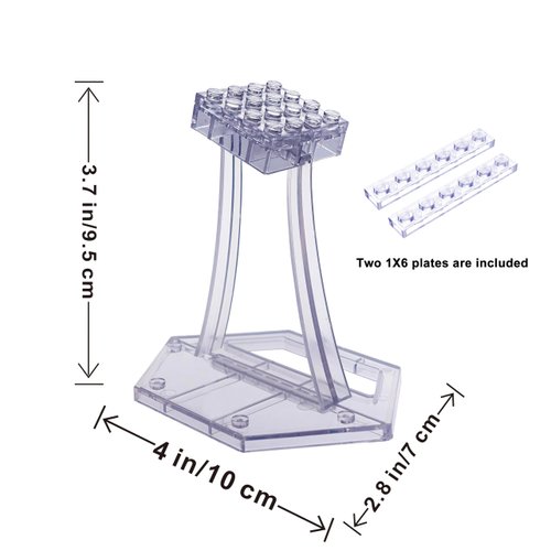 Display Stand for LEGO 10327 Icons Dune Atreides Royal Ornithopter, 75021 7676 7163 75354 Gunship Kit, 43217 Up house, for Speed Champions etc. Plastic transparent angled display stand only.