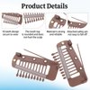 16pcs 10-Teeth Wig Clips to Secure Wig No Sew,Clips for Hair Extensions Invisible Strong Hijab Pins Chunni Clips for Woman Veil Hair Extensions Hairpieces