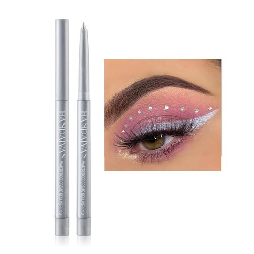 Liquid Eyeliner pencil, Long-lasting Multi-color liquid eyeliner,White Black Red Brown Green Champagne-shine Purple High-pigmented Eyeliners ,waterproof and sweat-proof, no fall-off, no smudge-13#