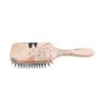 Lombard Cutlery Wood Paddle Hair Brush for Women with Anti Static Bristle (Black Flower)