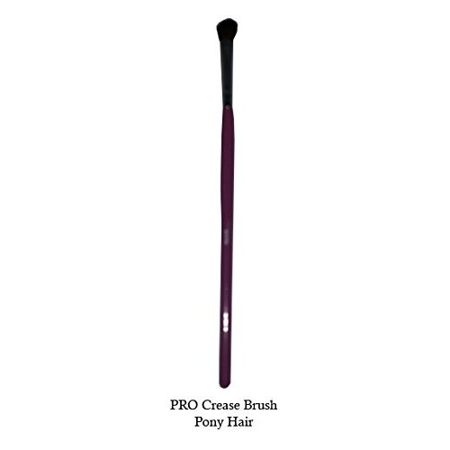 Tootloo Professional High PRO Crease Brush Brown Pony Hair Bristles 6-1/2" Lavender Wooden Handle. For eye shadow, blush, powder, foundation, and lips. (Lavender)