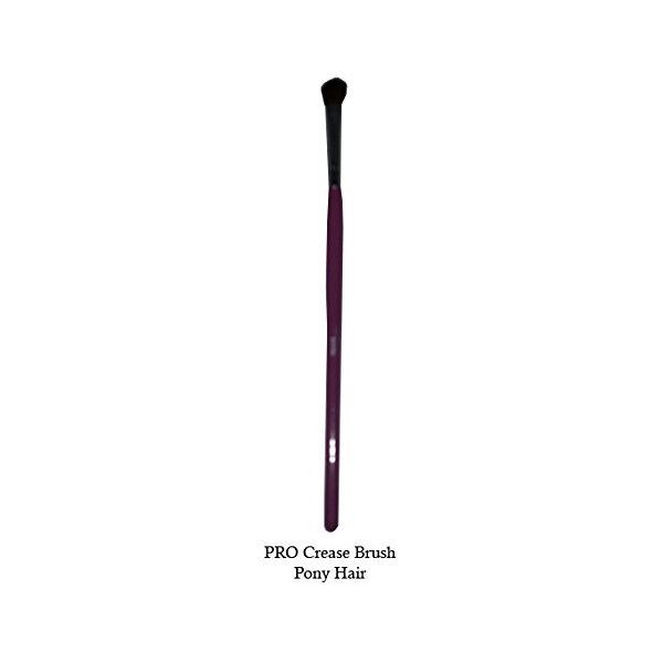 Tootloo Professional High PRO Crease Brush Brown Pony Hair Bristles 6-1/2" Lavender Wooden Handle. For eye shadow, blush, powder, foundation, and lips. (Lavender)