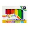 International Arrivals Happido Set of 12 Twistable Tempera Paint Sticks For Kids, Quick Drying, No Mess Art Supplies for Toddlers and Kids Ages 4-6 [CLASSIC COLORS]