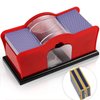 No Jammed Playing Cards: Manual Hand Crank Card Shuffler, Comes with Two Decks of Playing Cards. Suitable for Playing Games Such as Uno, Hold'em, Blackjack, Rummy, Phase 10, Skip-Bo, and More