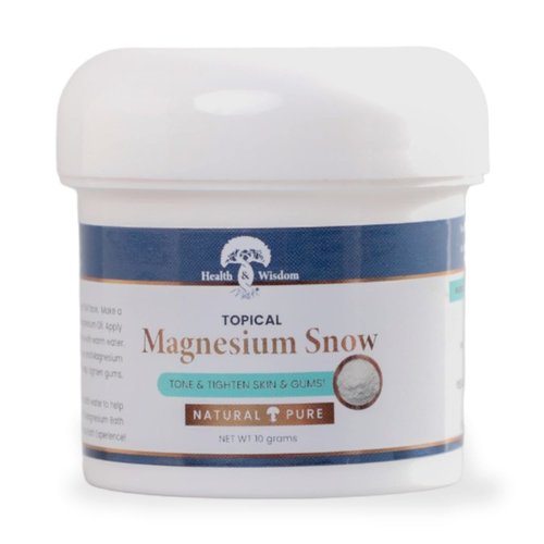 Heath and Wisdom Magnesium Snow - Magnesium Bath Soak, Magnesium Soak Bath, Magnesium Carbonate Powder, Magnesium for Bath, Calm Magnesium Powder, Magnesium Foot Soak, Magnesium for Skin - 0.35 Ounces