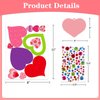 D4DREAM Valentines Day Heart Stickers Craft Kit for Kids 24pcs DIY Heart Ornaments Heart Valentine Craft Kits for Wedding Adults Kids Valentine Gift Exchange Classroom Activity Art Project