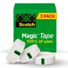 Scotch Magic Tape, Invisible, Home Office Supplies and Back to School Supplies for College and Classrooms, 3 Rolls, Clear