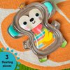 Bright Starts Hungry Monkey Tummy Time Water Mat, Baby Play Mat, Inflatable Sensory Toy for Infants Age 0-6 Months