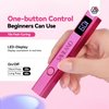 SAVILAND Handheld U V Nail Light for Nails: 12W Nail Lamp Fast Curing 2024 LCD Display Screen LED Light for Gel Nail Portable Mini U V Light Nail Dryer For Gel Polish Flash Cure Lamp Home DIY Self Use