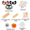 CCINEE 178pcs Halloween Glow Sticks Party Favors, Glow in the Dark Stickers Light Up Party Neon Toys DIY Necklaces Bracelets Eyescover Rings Glowsticks for Halloween Parties