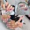 36Pcs Kitty Nail Art Charms Kawaii Nail charms y2k 3D Cute Silver Metal Rhinestone Crystals Nail Decoration Accessories for DIY