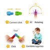 Ganowo 24 Pack Fidget Toy Wacky Tracks Snap and Click Fidgets Sensory Toys Party Favors ,Classroom Reward,School,Valentines Gifts for Adults ,Kids,Teens ,Students