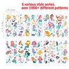 1000+ Pieces Temporary Tattoos, 60 Sheets Fake Tattoo Stickers Cute Multistyle Waterproof Stickers Birthday Party Supplies for Kids and Adults