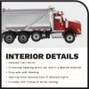 Diecast Masters International HX620 Tandem Dump Truck with Pusher Axle + Ox Bodies Stampede Dump Cab | 1:50 Scale Model Semi Trucks | Red Diecast Model by Diecast Masters 71076