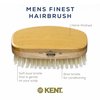 Kent MS23D Finest Men's Military Style Hair Brush - Satin and Beechwood Travel Size Base, Soft Pure White Natural Boar Bristle Ideal for Fine or Thinning Hair and Sensitive Scalps